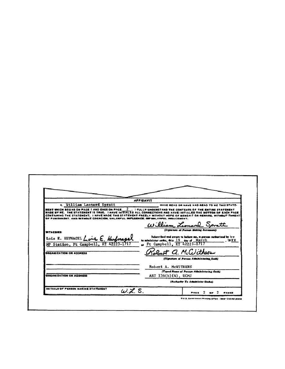 Figure 3-7. Affidavit of DA Form 2823.